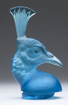 Rene Lalique Car Mascot Peacock Head