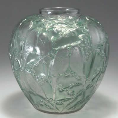 Rene Lalique Vase Perruches