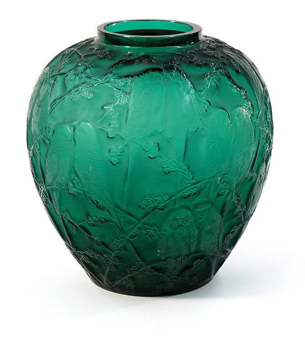Rene Lalique Vase Perruches