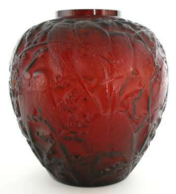 Rene Lalique Vase Perruches