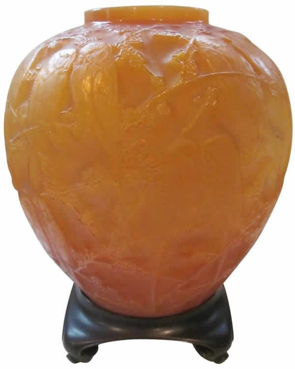 Rene Lalique Vase Perruches