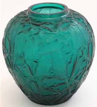 Rene Lalique Vase Perruches