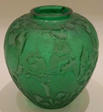Rene Lalique Vase Perruches