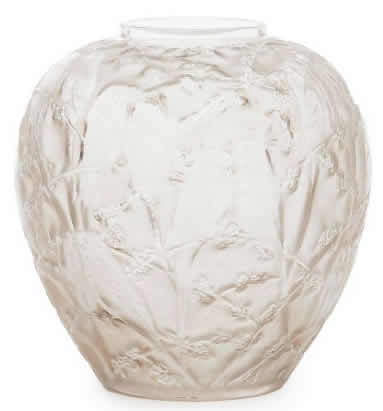 Rene Lalique Vase Perruches