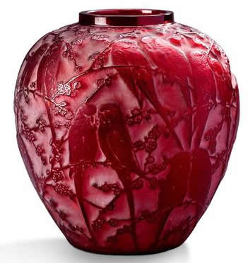 Rene Lalique Vase Perruches