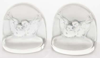 Rene Lalique Menu Holder Pinsons
