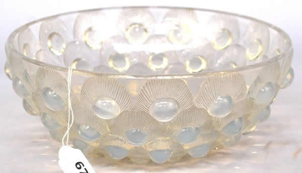 Rene Lalique Bowl Plumes De Paon