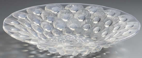 Rene Lalique Coupe Ouverte Plumes De Paon