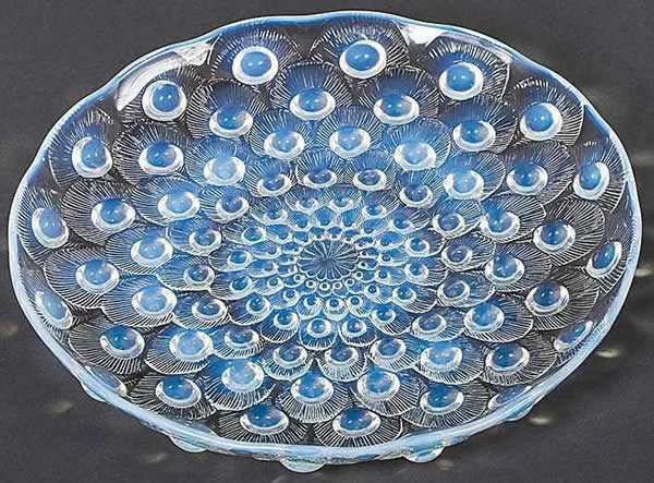 Rene Lalique Plate Plumes De Paon