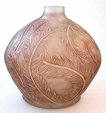 Rene Lalique Vase Plumes