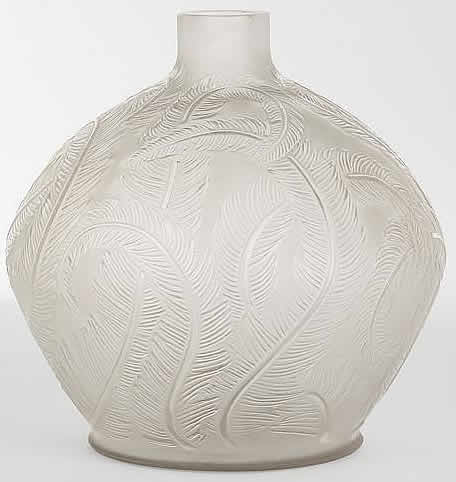 Rene Lalique Vase Plumes