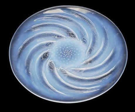Rene Lalique Opalescent Plate Poissons