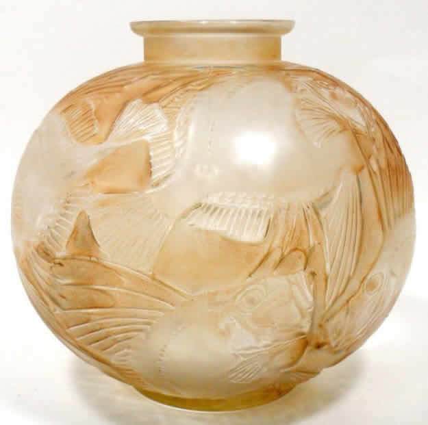 Rene Lalique Vase Poissons
