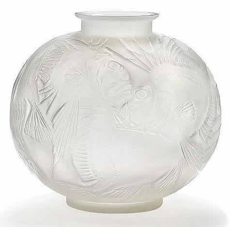 Rene Lalique Vase Poissons