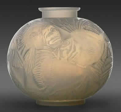 Rene Lalique Vase Poissons