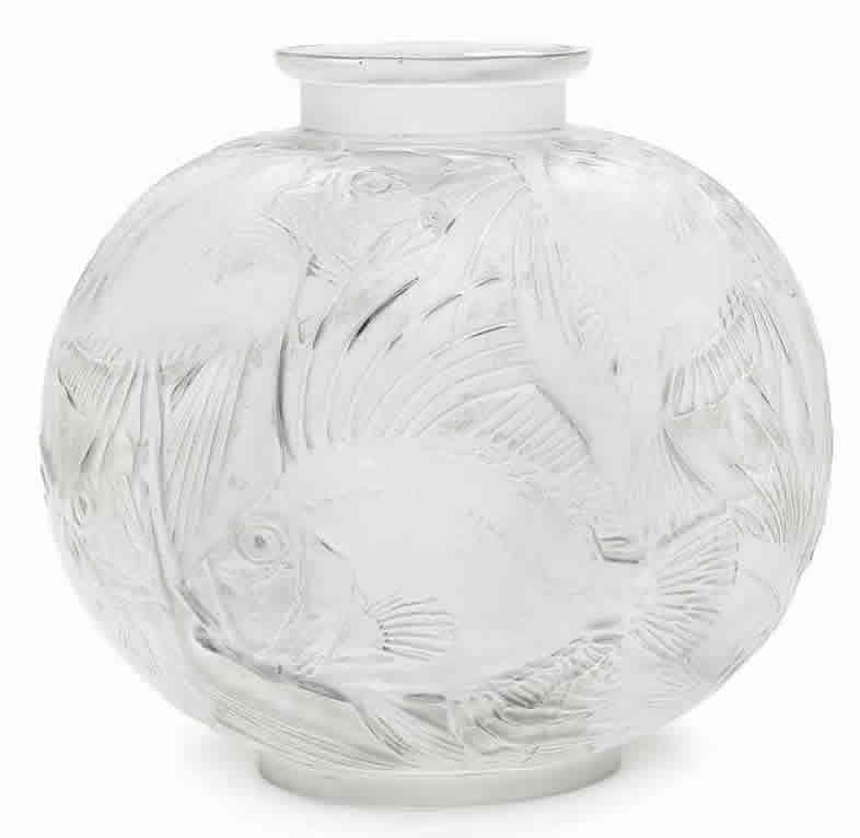 Rene Lalique Vase Poissons