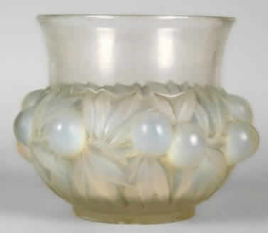 Rene Lalique Vase Prunes