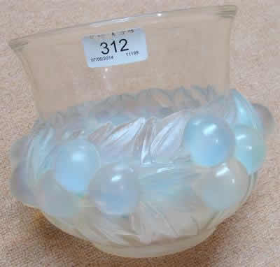 Rene Lalique Vase Prunes