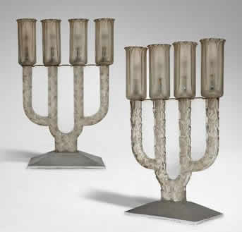Rene Lalique Candelabra Quatre Branches Oxford