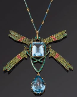 Rene Lalique Quatre Libellules-3 Pendant