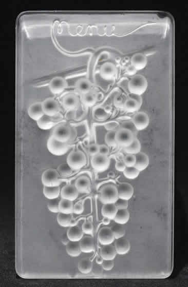 Rene Lalique Menu Raisin Chasselas