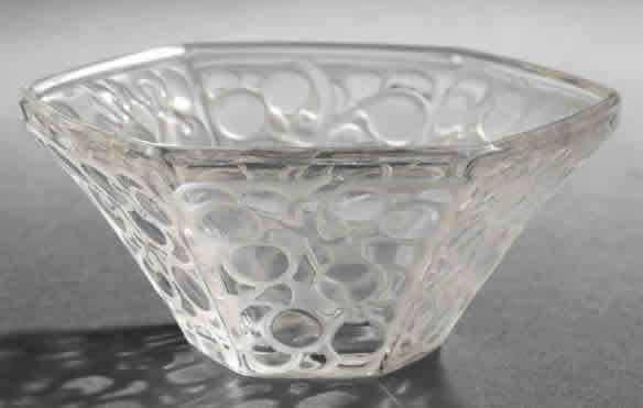 Rene Lalique Bowl Raisins Six Pans