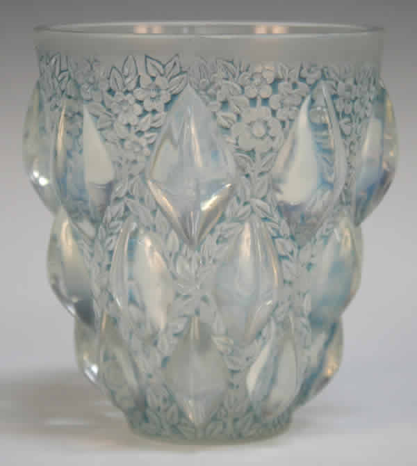 Rene Lalique Opalescent Vase Rampillon