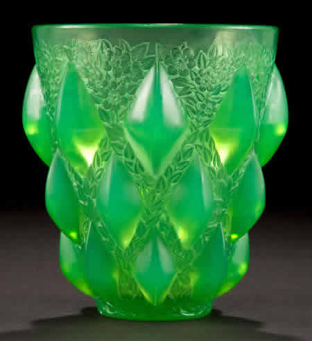 Rene Lalique Vase Rampillon