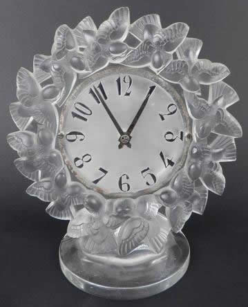 Rene Lalique Clock Roitelets