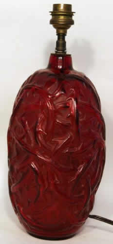 Rene Lalique Ronces Vase Lamp