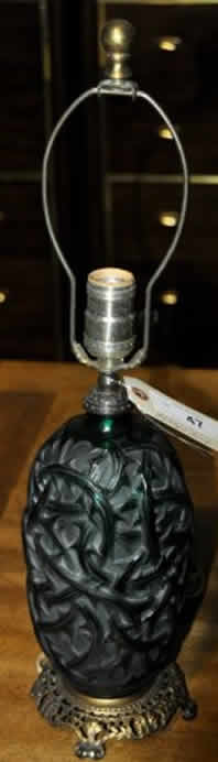 Rene Lalique Ronces Vase Lamp