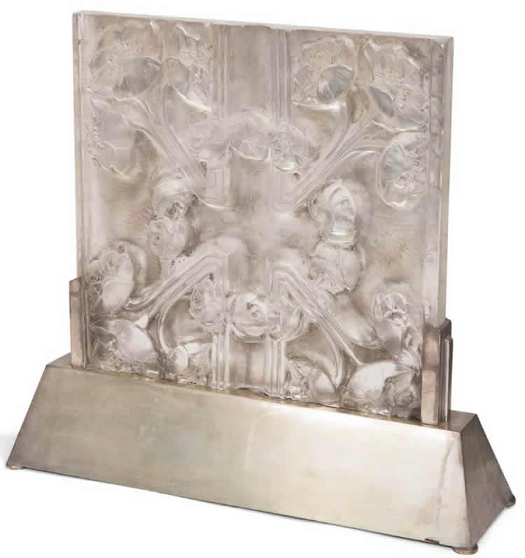 Rene Lalique Roses Et Pavots Panel