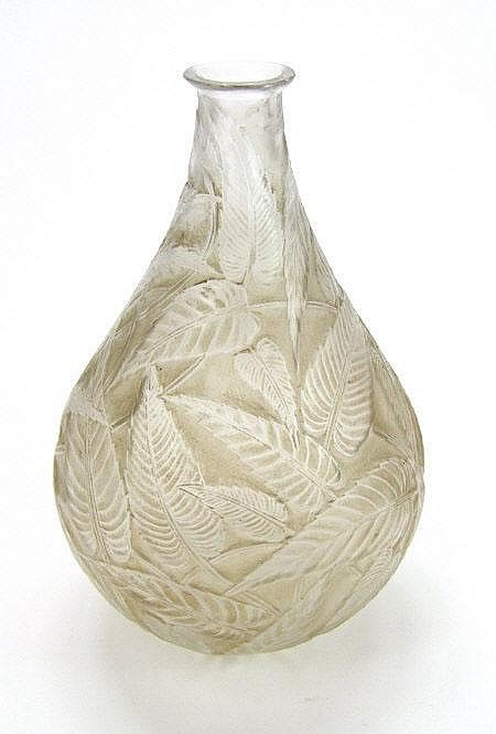 Rene Lalique Vase Sauge