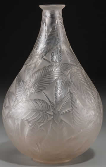 Rene Lalique Vase Sauge