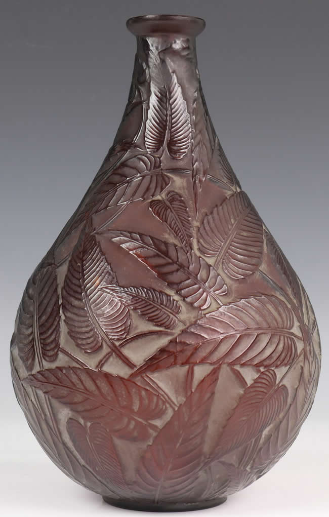 Rene Lalique Vase Sauge