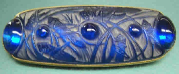 Rene Lalique Sauterelles Et Cabochons Brooch