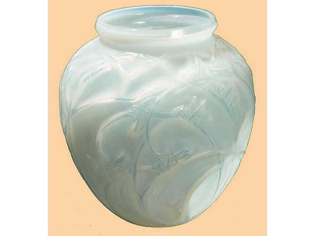 Rene Lalique Vase Sauterelles