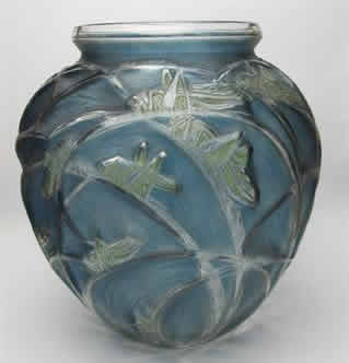 Rene Lalique Vase Sauterelles