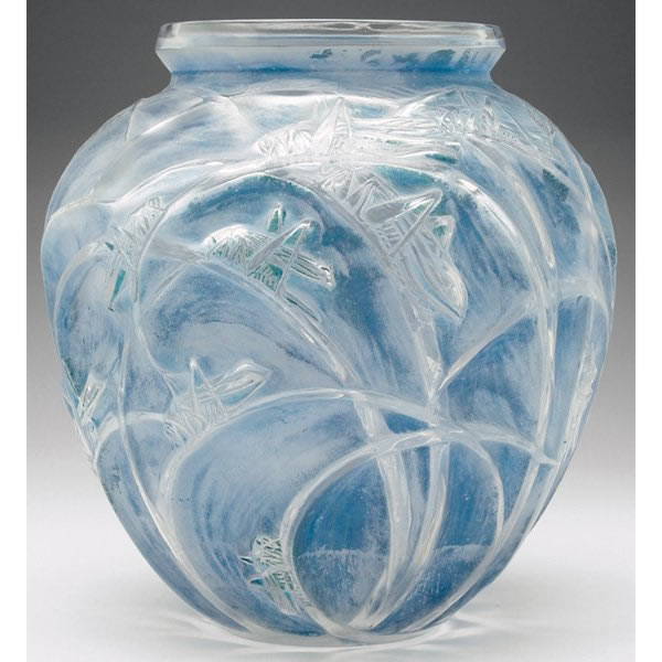 Rene Lalique Vase Sauterelles