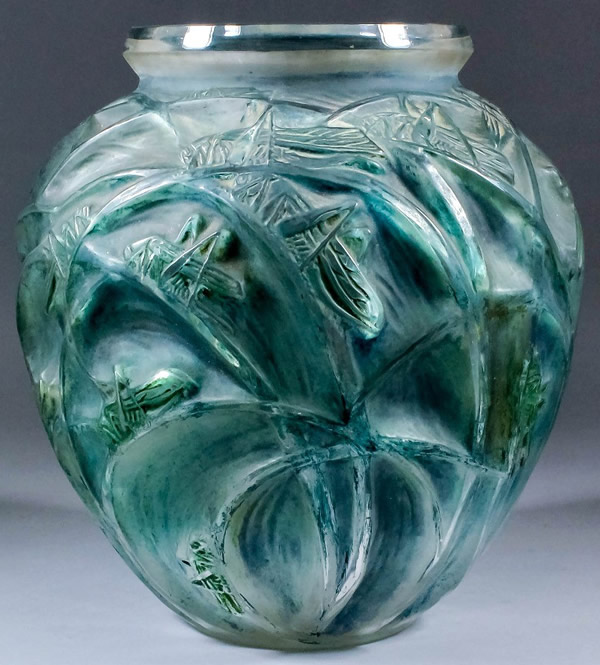 Rene Lalique Vase Sauterelles