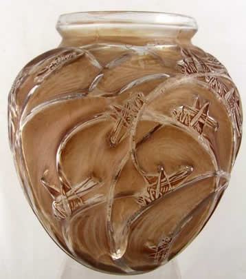 Rene Lalique Vase Sauterelles