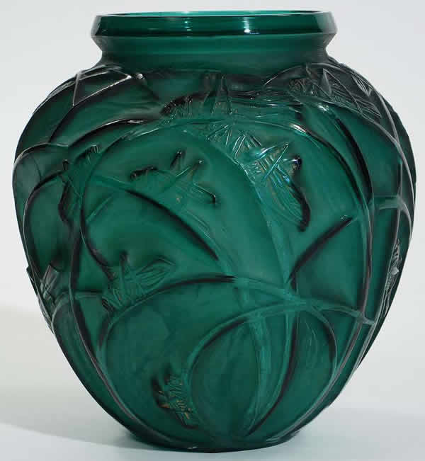 Rene Lalique Vase Sauterelles
