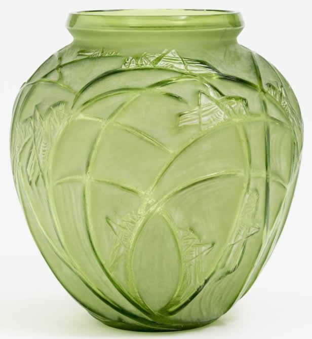 Rene Lalique Vase Sauterelles