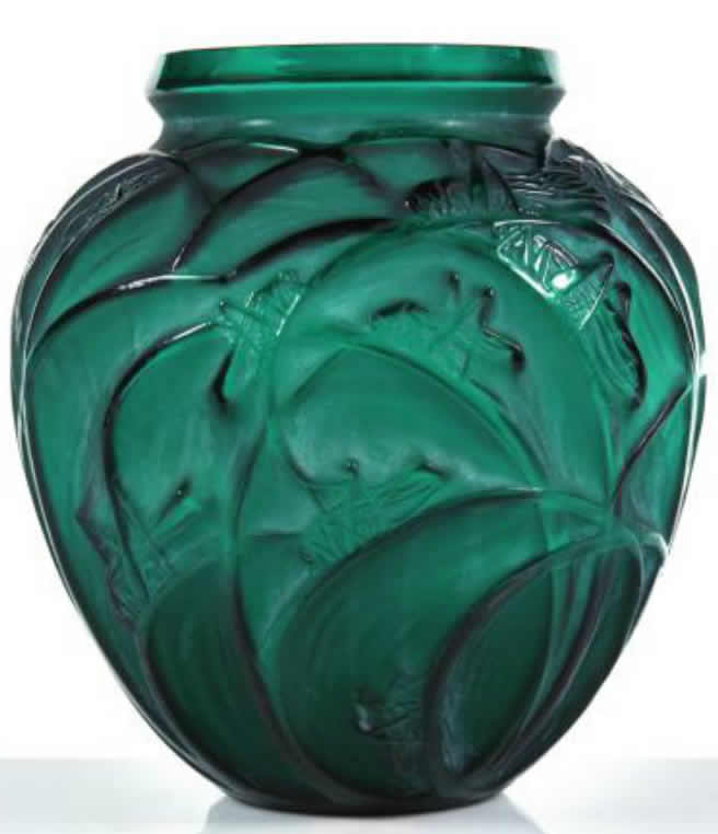 Rene Lalique Vase Sauterelles