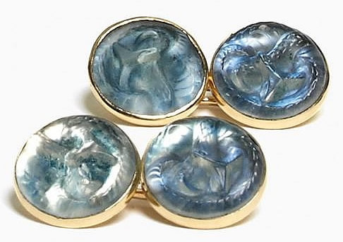 Rene Lalique Bouton De Manchettes Serpent