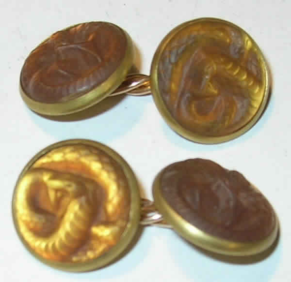 Rene Lalique Serpent Cufflink