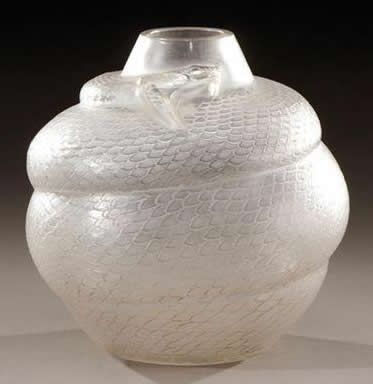 Rene Lalique Vase Serpent