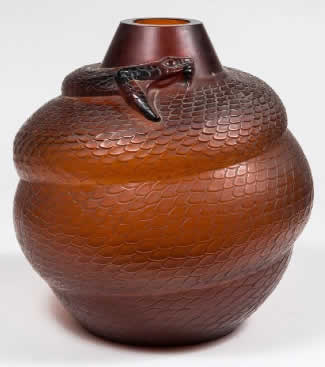 Rene Lalique Vase Serpent