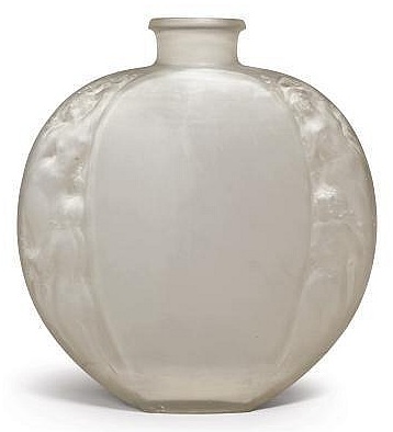 Rene Lalique Vase Sirenes Avec Bouchon Figurine