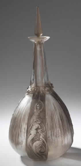 Rene Lalique Decanter Sirenes Et Grenouilles
